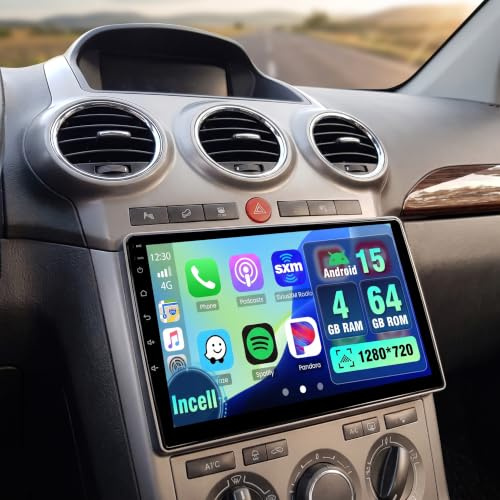 Hikity 4+64G 9 Radio Android para Opel Astra H/Zafira B/Corse C D | Incell Pantalla Táctil Wireless Carplay Autoradio 2 DIN GPS Navi Bluetooth 5.0 WiFi FM/RDS Cámara Trasera EQ 4+64G