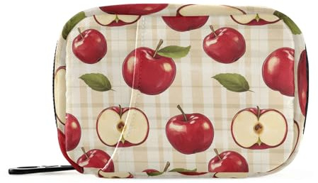 Pilulier hebdomadaire pour comprimés 7 jours - Pommes rouges - Petit format - Pour médicaments et suppléments vitaminés