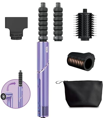 Shark FlexStyle Hair Dryer & 4-in-1 Multistyler | Curl, Straighten, Volumise & Smooth | No Heat Damage | Auto-Wrap Curler | All Hair Types | Storage Bag - Limited Edition Orchid Sunrise