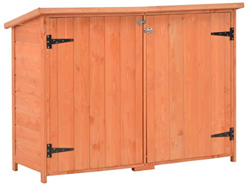 vidaXL Garden Storage Shed - Compact Wooden Tool Shed with Waterproof Roof - Large Space for Equipment Storage - Easy Assembly - Brown