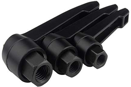 BOZONLI M12 Griff Verstellbar - Befestigungsgriff Maschine Knöpfe Verstellbar Innengewinde Bolzen, Schwarz