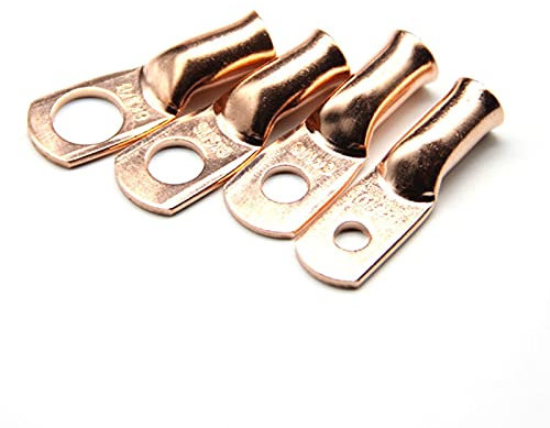 XLBH Pneumatic accessories 40pcs 6AWG 5/16 3/8 Copper Ring Battery Crimp Terminals Connector Cable Lugs Eyelet 16mm2 Electrical Supplies Bolt Hole Wide range of applications