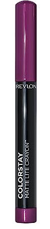 Revlon ColorStay Matte Lite Crayon, Lippenstift mit Integriertem Anspitzer, Wischfest Wasserfest und Trocknet die Lippen Nicht Aus, 012 On Cloud Wine, 1.4 g