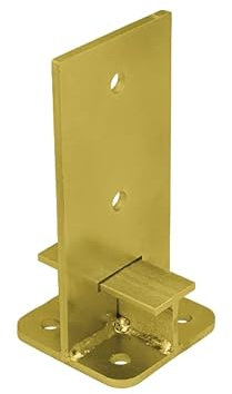 Pfostenträger 100x100 - Aufschraubhülse 100x100 - Pfostenanker - Aufschraubhülse - Stützenfuß für Zaunpfosten Holz - Balkenschuh - T-Form - Holzverbinder - Schwerlastanker - Pfostenschuh