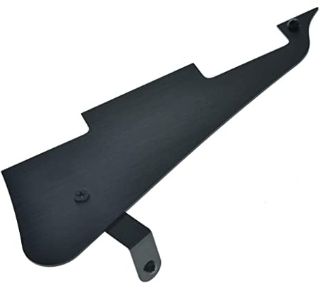 Dopro Schlagbrett für E-Gitarre, Metall, Aluminium, eloxiert, mit schwarzer Halterung, passend für Epiphone Les Paul, Schwarz
