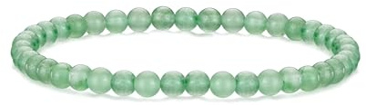 Philip Jones Green Aventurine Mini Beaded Gemstone Stretch Bracelet