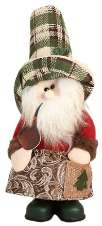 Weihnachten Deko 40cm ​Weihnachtsrendiere Rentiere Figuren Weihnachtsmann Weihnachtsfiguren Klein Weihnachtspuppe Skandinavischer Handmade Plüschfigurenfür Weihnachtsdeko Innen (B)