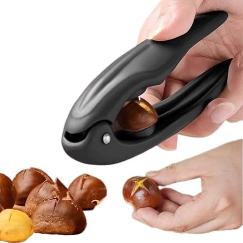 Chestnut Cracker, 2 in 1 Nutcracker Chestnut Clip, Chestnut Opener Cutter Peeler, Nut Cracker Sheller Nut Opener Multifunctional Chestnut Peeler for All Nuts Kitchen Tools