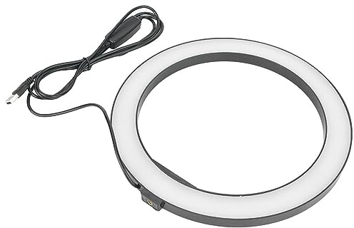 Akozon Lampe de Remplissage pour Selfie, 10 Pouces, 2400-3000LM, 12W, Lumière LED avec Pince pour Téléphone Portable, Photographie, Maquillage, Diffusion en Direct