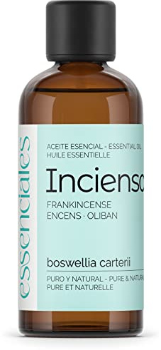 ESSENCIALES Aceite Esencial de Incienso 100 ml – 100% Puro y Natural – Aroma Envolvente – Ideal para Difusor, Relax y Aromaterapia