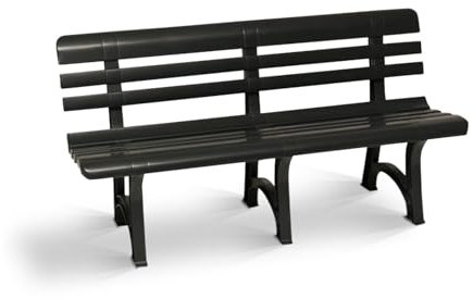 BICA Gartenbank Olimpia anthrazit | wetterfest | Ideal für Garten, Outdoor | Sitzbank, Parkbank