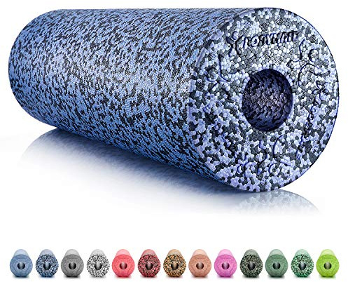 BODYMATE Foam Roller STANDARD medio-duro lunghezza 45 cm diametro 15 cm con ebook gratuito - vari colori