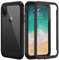 seacosmo iPhone X Case, iPhone XS Phone Case and Screen Protector Full-Body Shockproof Protection [Military Grade Drop Tested] Silm Fit Bumper Protective Cover Case for iPhone X/XS, Black