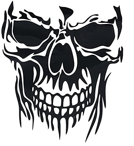 iSpchen Autoaufkleber Skull Aufkleber Halloween Totenkopf Schädel Aufkleber Selbstklebende Wasserdichte Motorhaube Aufkleber Auto Heckscheibe Dekoration Sticker