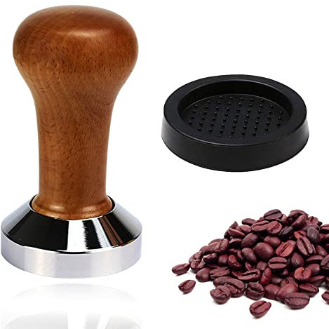 ACONDE Sabotaje de Café, Sabotaje de Espresso, Fabricado en Acero Inoxidable 304 Apto para Alimentos, con Almohadilla de Silicona, 51 mm