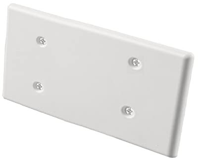 2PZ Coperchio rettangolare per scatola da incasso 506 507 bianco con viti cassetta 6 7 moduli