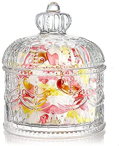 eKsdf Contenitore per caramelle in vetro con coperchio, per caramelle, biscotti, cioccolato, caramelle, per cucina e feste