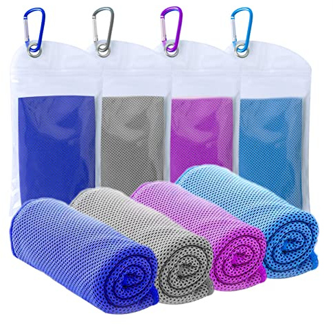 SZELAM 40x 12kühlende Handtücher,4 Pcs kühlende Handtuch für Hals und Gesicht,Fitness-Handtücher,weiches,kühles Handtuch für Training,Yoga,Golf,Camping,Outdoor-Sporthandtuch für sofortige Kühlung
