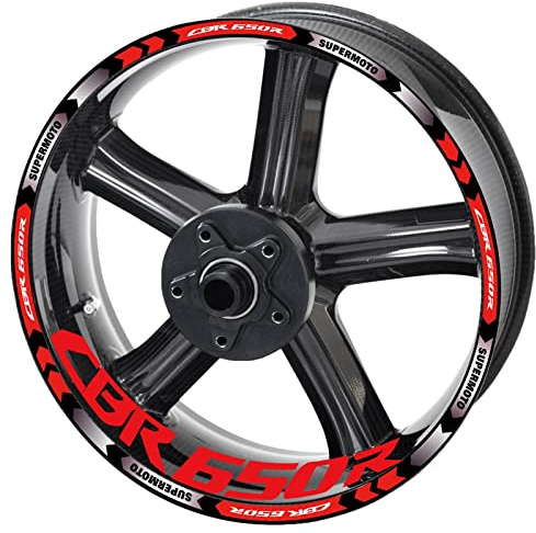 HIMNIL Pegatina Reflectante para Motocicleta Cbr650r, Pegatina para Llanta De Rueda, Delantero Trasero para Cbr650 CBR 650r 2019 2020 2021 Calcomanías Llantas (Color : 8)