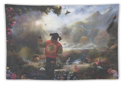 NOsawa Rapper-Sänger-Tapisserie für Schlafzimmer, Chief Keef, Heimdekoration, Musik-Wandalbum, Kunst, lustiges Poster, Bilddruck, Wohnzimmer, Schlafsaal, dekorativ (152,4 x 101,6 cm)