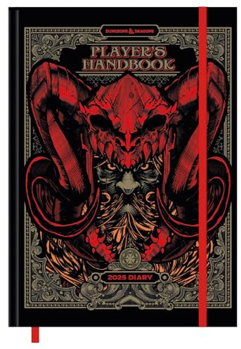 Pyramid – Dungeons & Dragons 2025 A5 Diary,14,8x21cm, Fantasy-Rollenspiel, Abenteuer Planer für Büro & Schule