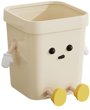 Folpus Creative Waste Bin, Niedlicher Cartoon Mülleimer mit offenem Deckel, Multifunktionaler Mülleimer für Büro, Schlafsaal, Wohnzimmer, Mittleres Sitzen stil a