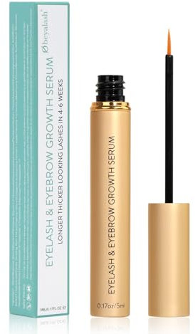 Obeyalash Lash Serum Wimpernserum 5 ml Wimpern Wachstum Serum Augenbrauen Serum Natürliches Wimpern Serum für Schnelles Wachstum Wimpernbooster Wimpernserum Hormonfrei Vegan (Goldene Flasche)