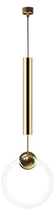 Modern Pendelleuchte Minimalistische Kreis LED-Pendelleuchte Moderner Eisen-Aluminium-Kronleuchter Nordic Style Kleine Hängelampe for Esszimmer Schlafzimmer Nachttisch Wohnzimmer Bar Shop(30cm/11.81in