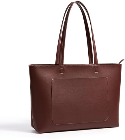 KALIDI Women's PU Leather Tote Bag with Zipper, Large Capacity Shoulder Handbag, Stylish Daily Bag for Work, School, Shopping, Travel & Daily Use