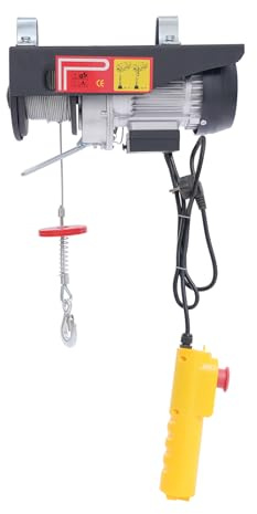 POLIPASTO ELÉCTRICO 250 kg Mando a distancia con cable - Motor de Aluminio de Alto Rendimiento, Altura 18m para Garaje, Taller y Almacén (IP40, Seguridad Industrial)