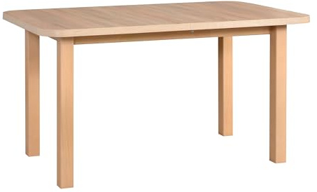 LeafDesign Esstisch, Klapptisch aus Holz mit Einlage, Klassisch stilvoller Tisch, Familientisch, Tisch für 4-6 Personen, Made in EU, Wenus 2 (140/180x80x76) (Sonoma Eiche)