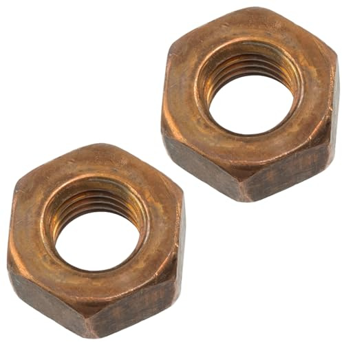 AERZETIX - Set mit 2 Sechskantmuttern M10x1.5 mm mit metrischem Gewinde - aus Kupfer - Mechanische Baugruppen Elektronik DIY Projekte