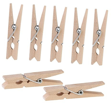 Holibanna Molletta da Bucato in Legno Naturale 4,8 Cm, Mollette da Bucato Artigianali Multiuso, 100 Pezzi per Decorazioni, Foto, Lavoretti e Regali Ragazzo Ragazza