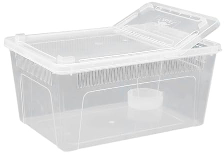 Gralara Reptilien Futterbox, Durchsichtige Brutbox für Terrarien, Brutbehälter für Frösche, Bartagamen, Eidechsen Und Geckos, 32x22x15cm