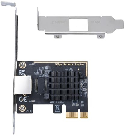 Topiky Tarjeta de Red PCIe 5G, Adaptador Ethernet de Chip RTL8126 con Soporte de Perfil bajo, para Desktop Server NAS