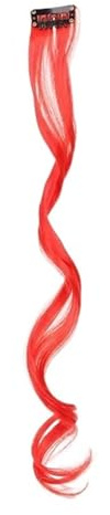 Long Curly Hair Color Piece Extensions Clip In Highlight Rainbow Streak Pink Synthetic Strands On Clips Convenient Comfortable(09)