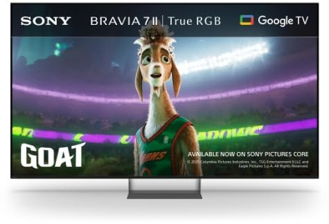 Sony BRAVIA 7 II True RGB 65 Inch TV, 4K Smart TV (Google TV), RGB LED, XR Processor with AI Technology, 120hz Television with Dolby Vision/Atmos, PS5 compatibility, 65XR75M2, 2026 Model