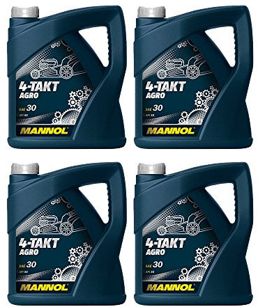 4 x 4L MANNOL 4-Takt Agro SAE 30 API SG/Rasenmäher-Motoröl