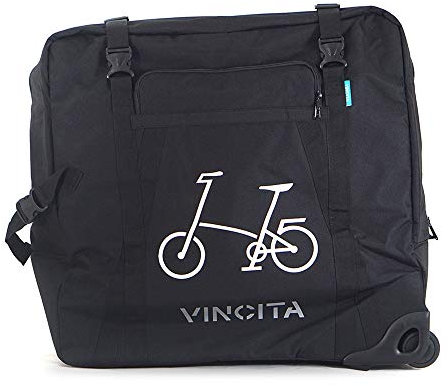 Vincita Weiche Transporttasche mit 2 Rädern, faltbare Fahrradtasche – Fahrraddruck Plus Kleidungsstück Reisetasche MTB Road Mountain Transport Outdoor – 50,8 cm lang