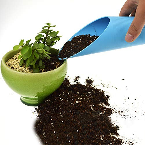 Brussels08 1Pc Plastic Bucket Shovel Soil Spade Garden Potted Succulent Plant Transplanting Shovel Spoon Mini Garden Plant Hand Tools Garden Soil Scoop Spoons Cultivation Digging Tool Random Color