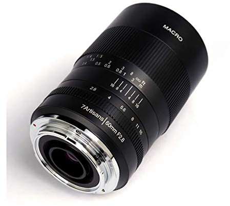 7artisans Objectif macro fixe 60 mm F2.8 APS-C pour appareils photo sans miroir Sony Emount Mise au point manuelle pour macro photographie