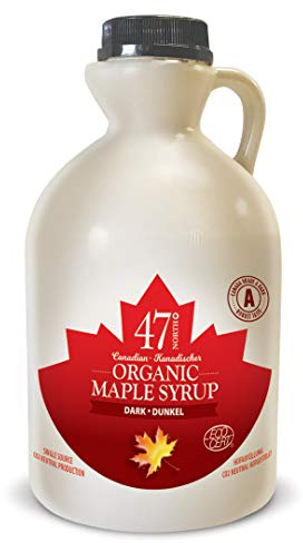 47° North Kanadischer Bio Ahornsirup Dark Robust, 1L, Single Source, Grade A, glutenfrei, vegan, organic Maple Syrup, kräftiger Geschmack für Pancakes & mehr | glutenfrei, vegan, organic Maple Syrup, kräftiger Geschmack für Pancakes & mehr
