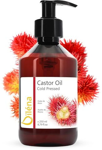 Oïléna - Aceite de Ricino Puro, Sérum Anticaída | Favorece Crecimiento Pelo, Pestañas, Barba, Uñas | Hidratante, Fortalecedor, Perfecto para Masajes, Cuidado Piel, 250ml