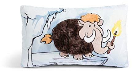 NICI Kuscheltierkissen Mammut 43 x 25 cm – Kuschelkissen Mammut für Mädchen, Jungen & Babys – Flauschiges Stofftier-Kissen – Plüschtier-Kissen NICI – Gemütliches NICI Kissen – Ab 12 Monate – 45317
