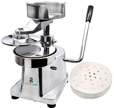Commercial Hamburger Patty Maker Stainless Steel Burger Press Heavy Duty Beef Meat Forming Processor Burger Press Tool with 500 Pcs Greaseproof Papers, 5inch