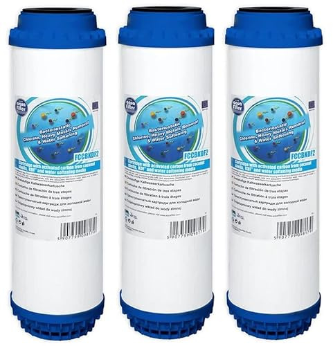 Aquafilter 3 x Water Filter Cartridge Coconut Shell with KDF FCCBKDF2 10