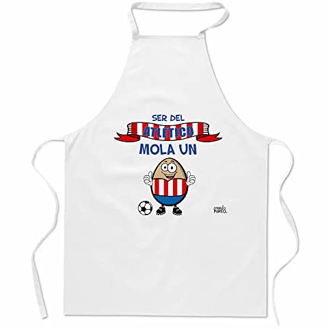Regalo original y divertido. Delantal Ser del atletico mola un huevo