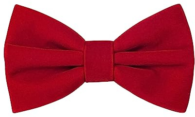 HOULIFE Velvet Bow Tie for Men – Adjustable Pre-tied Bowtie, Solid Colour Butterfly Bow Ties for Groom Wedding Party Formal with Gift Box