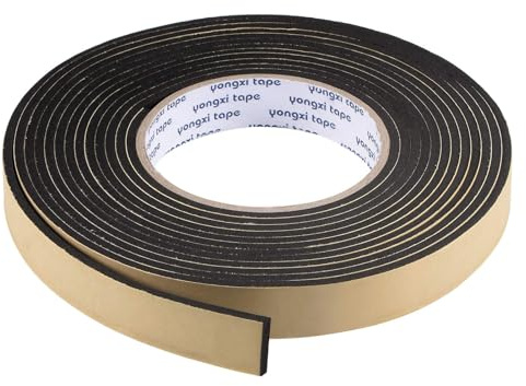 Recogwood Sealing Foam Tape 20mm W x 3mm T x 5M Self Adhesive Strip | 16.4ft Long Weather Seal Tape for Window, Door Insulation, Noise Reduction and Dust Protection