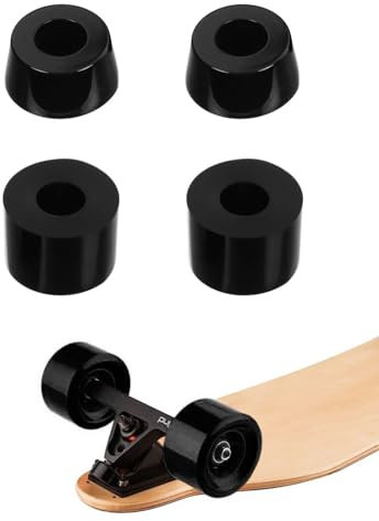 TPZORJX 4 Stück Skateboard Bushings - Skateboard Truck Bushings,Longboard Skateboard-Zubehör, Skateboard Buchsen Set Ersatz Cups für Skateboard Trucks, Ersatzteile Outdoor Sport(Schwarz)